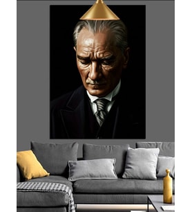Mustafa Kemal Atatürk Dekoratif Kanvas - Mdf Ahşap Tablo