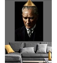 Mustafa Kemal Atatürk Dekoratif Kanvas - Mdf Ahşap Tablo