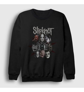 Presmono Unisex Siyah Band V2 Slipknot Sweatshirt 291389tt