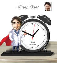 Kişiye Özel Ahşap Saat-Doktor Erkek-5