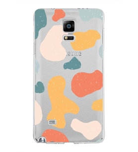 Samsung Galaxy Note 4 Kapak Grunge Tasarımlı Şeffaf Silikon Kılıf
