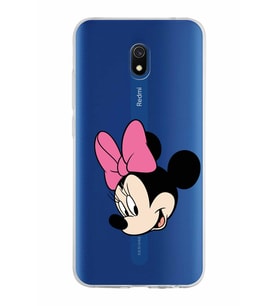 Xiaomi Redmi 8A Uyumlu Kapak Minnie Mouse Tasarımlı Şeffaf Silikon Kılıf