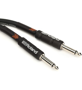 Roland Black Series Enstrüman Kablosu, Düz/Düz 1/4-İnç Jak, 15-Feet