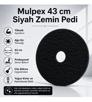 Mulpex 43 cm Siyah Zemin Pedi – Cila Sökme ve Ağır Temizlik Pedi