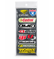 Motosiklet Sponsor Sticker Etiket Seti Fosforlu Folyo Kask Grenaj Model 10