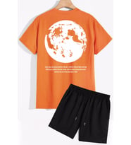 Evren Temalı Şort T-shirt Spor Eşofman Takımı