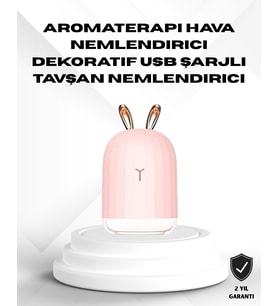 Ultrasonik Hava Nemlendirici 200 Ml Aroma Difüzör Led Işıklı Sessiz - Lisinya