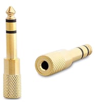 6.3 MM STEREO ERKEK / 3.5 MM STEREO DİŞİ SARI METAL GOLD JACK FİŞ
