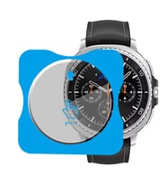 Samsung Watch 8 47mm Uyumlu Kolay Takılabilir Takma Aparatlı Temperli Cam Ekran Koruyucu (Renksiz)