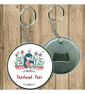 Anneler Günü Hediyesi İsime Özel Anahtarlık ( Açacaklı Anahtarlık )