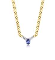 Tanzanite Tasarım Choker Pırlanta Kolye