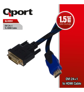 QPORT Q-HDV DVI TO HDMI 24+1 CONVERTER ÇEVİRİCİ