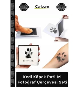 Özel Üretim Mürekkepsiz Baskı Kiti Pet Anı Hediyelikleri Kedi Köpek Pati İzi Fotoğraf Çerçevesi Seti