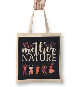 Girl Power Mother Nature Bez Çanta Uzun Saplı