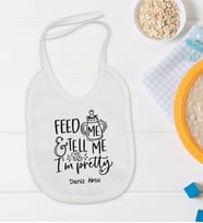 BK Kids Kişiye Özel Im Pretty Tasarımlı Bebek Mama Önlüğü - Model 1
