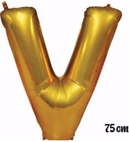 Pazariz  75 cm V Harfi Folyo Balon Altın