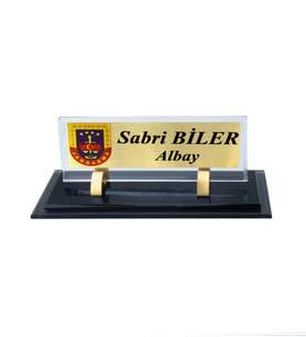 Kişiye Özel Tasarım Kristal İsimlik Jandarma İsimlik Jandarma Masa İsimliği Kristal Masa İsimliği