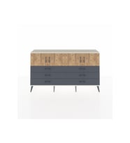 Arges Konsol 2 Raflı 6 Çekmeceli 4 Kapaklı 176x30x99 Aytaşı-Çam/Antrasit