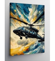 Kanvas Tablo Askeri Helikopter