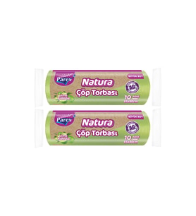 Natura 10'lu Çöp Torbası Büyük Boy 65 x 80 cm İkili Paket