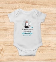 Kişiye Özel Anneler Günü Resimli Bebek Zıbın Tasarım (Erkek Bebek Mavi - Kız Bebek Pembe)