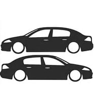 Megane 2 sedan basık kelebek cam stickeri 2 adet