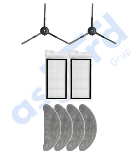 Roidmi Eve - Eve Plus Uyumlu 2 Yan Fırça 2 Filtre 4 Mop PKT-iasgf0000670
