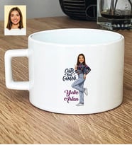 Kişiye Özel Karikatürlü Cute But Gemini İkizler Burcu Lüks Fincan Doğum Günü Hediyesi