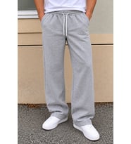 Erkek Oversize Baggy Fit Eşofman Altı %100 Pamuk 3 İplik Şardonlu Bol Paça Rahat Kesim