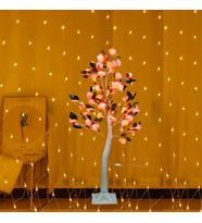 Led Işıklı Masa Lambası, Pembe, 120x120
