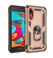 Galaxy A2 Core Kılıf Yüzüklü Zırh Tank Vega (Gold)