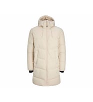 Jack Jones Jorcopenhagen Long Puffer Ln Erkek Günlük Mont 12215283-MOONBEAM Krem