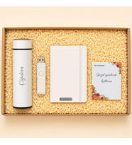 Kişiye Özel İsim Yazılı Dereceli Termos Defter USB Bellek Hediye Seti 32 GB Premium Ofis ve Kurumsa
