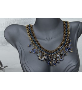 HANDMADE LAPIS LAZULI DOĞAL TAŞ BONCUK KOLYE