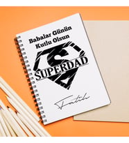 Babalar Günü Tasarımlı Defter Kişiye Özel