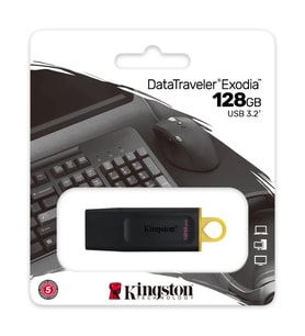Kıngston Dtx/128gb Usb 3.2 Data Traveler Exodia  Gen 1 Flash Disk (siyah - Sarı)