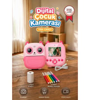 Torima Dijital Fotoğraf Makineleri Çocuk Termal Resim Baskılı Yazıcı Kamera Video Makinesi CMR21 Pembe