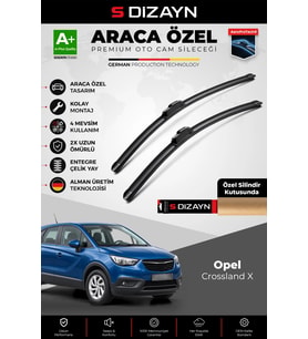 S-Dizayn Opel Crossland X Ön Cam Silecek Seti 2017 Üzeri Premium Araca Özel 65-40 Cm A+ Kalite