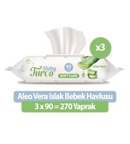 Baby Turco Softcare Aloea Vera Islak Havlu Mendil 90x3 270 Yaprak