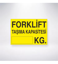 Forklift Taşıma Kapasitesi    KG. 21x35 Arkası Yapışkanlı Levha