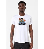 Dragon Ball Z Anime Goku Racer Beyaz Erkek Bisikletyaka Tshirt