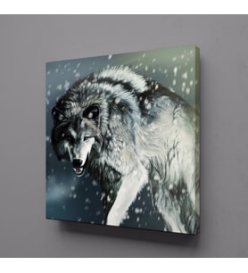 KOŞAN KURT KANVAS TABLO 25x25cm (Karışık)