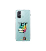 Redmi 12C ile Uyumlu Splash Tembel Hayvan Tasarımlı Şeffaf Silikon Kılıf
