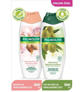 Palmolive Naturals Hassas Ciltler İçin Badem ve Yoğun Nemlendirici Zeytin Özü Duş Jeli 500 ml x2Adet