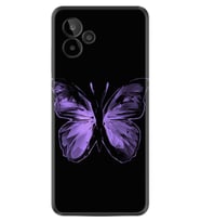 General Mobile GM 24 Pro Kılıf Resimli Desenli Silikon Platinium Series Black Butterfly 1879