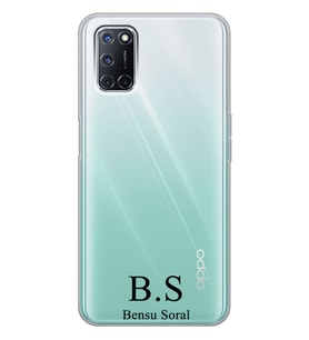 Oppo Klasik İsim Tasarımlı Şeffaf Telefon Kılıfı