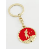 Atatürk Metal Anahtarlık (Sarı)
