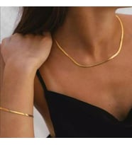 İTALYAN EZME KOLYE BİLEKLİK SET ZİNCİR KADIN GOLD ÇELİK ÜZERİ ALTIN KAPLAMA GARANTİ BELGELİ