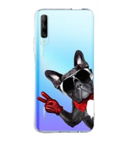 PrintiFy Huawei P Smart Pro ile Uyumlu 1mm Slim Fit Köpek 2 050e Baskılı Şeffaf  Kılıf