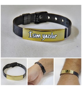 Kişiye Özel Çelik Bileklik Üzerine Lazer ile İsim Yazma